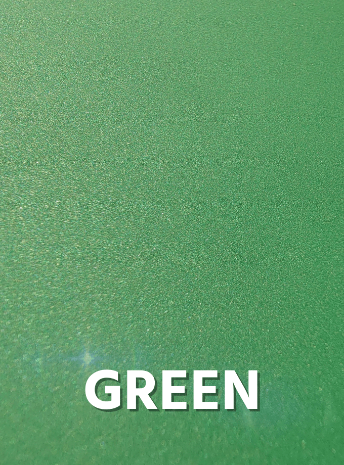 cerapad kin green up close metallic surface