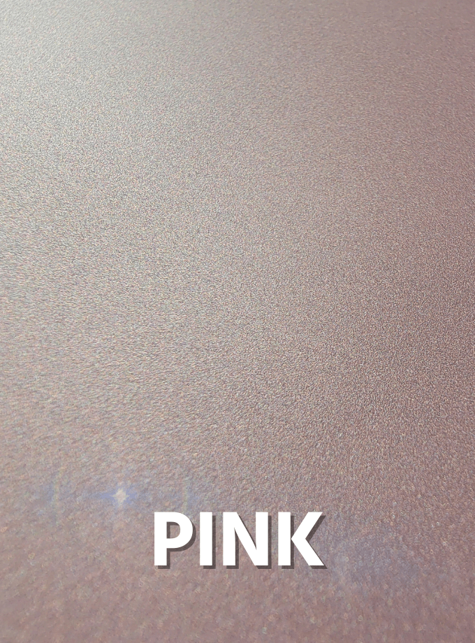 cerapad kin pink up close metallic surface