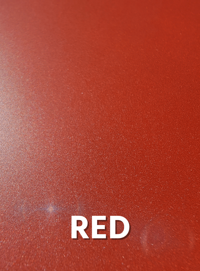 cerapad kin red up close metallic surface
